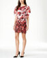 Фото #1 товара Style Co Women's Floral Blouson Dress Belted Flutter Sleeve White Red Black 6