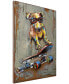 Фото #2 товара Dog on skateboard Mixed Media Iron Hand Painted Dimensional Wall Art, 40" x 30" x 2.8"