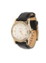 Фото #1 товара DKNY 302423 Women`s Glitz Mother-of-pearl Dial Gold-tone Black Leather NY8368