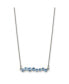 ფოტო #1 პროდუქტის Blue Preciosa Crystal Bar Cable Chain Necklace