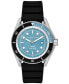 ფოტო #1 პროდუქტის Men's Maritime Three-Hand Black Silicone Watch 42mm