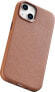 iCarer iCarer Case Leather pokrowiec etui z naturalnej skóry do iPhone 14 brązowy (WMI14220705-BN) (kompatybilne z MagSafe)