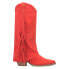 Dingo Spirit Trail Studded Snip Toe Cowboy Womens Red Casual Boots DI199-600