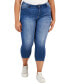 ფოტო #1 პროდუქტის Trendy Plus Size Cropped Skinny Jeans