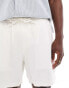 Abercrombie & Fitch 6inch pull on drawstring linen shorts in white weiß, L - W33-W34 - фото #2