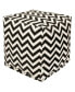 Chevron Ottoman Pouf Cube with Removable Cover 17" x 17"