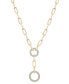 Фото #1 товара Wrapped in Love diamond Circle 17" Lariat Necklace (1/2 ct. t.w.) in 14k Gold, Created for Macy's