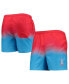 ფოტო #1 პროდუქტის Men's Light Blue Houston Oilers Gridiron Classics Retro Dip-Dye Swim Shorts