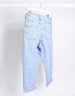 New Look waist enhance mom jeans in bleach light wash