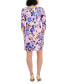 Фото #2 товара Платье с коротким рукавом Tahari Petite Printed Side-Twist