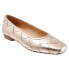 Фото #2 товара Trotters Hanny T2125-710 Womens Gold Leather Slip On Ballet Flats Shoes 12