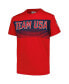 Фото #2 товара Big Boys and Girls Red Team USA Bold Stripes T-Shirt