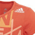 Детский Футболка с коротким рукавом Adidas Graphic Tee Оранжевый