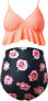 Bhome Maternity Bikini Set Two Piece High Waist Ruffle Swimsuit