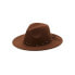 Time and Tru Women’s Felt Fedora Hat With Beaded Trim Brown 100% Polyester