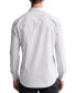 Men's Slim Fit Long Sleeve Micro Stripe Button-Front Shirt