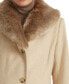 Фото #3 товара Women's Faux-Fur-Collar Coat