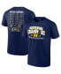 Фото #1 товара Men's Navy Michigan Wolverines College Football Playoff 2023 National Champions Schedule T-shirt