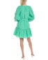 Фото #2 товара Kobi Halperin Meadow Linen-Blend Peasant Dress Women's Green Xxl