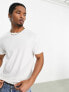 ASOS DESIGN ribbed t-shirt with crew neck in white