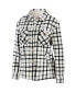 Women's Oatmeal San Jose Sharks Plaid Button-Up Shirt Jacket