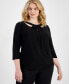 ფოტო #4 პროდუქტის Plus Size Twist-Neck Top