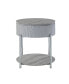 Фото #8 товара Yukino End Table, Gray High Gloss & Chrome Finish