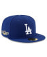 Фото #1 товара Men's Royal Los Angeles Dodgers 2022 Postseason Side Patch 59FIFTY Fitted Hat