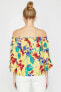 Kadın Renkli Çiçek Desenli Bluz 0KAL68872IW