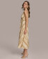 ფოტო #3 პროდუქტის Women's V-Neck Sleeveless Chiffon A-Line Midi Dress