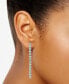 ფოტო #2 პროდუქტის Diamond Linear Drop Earrings (1/10 ct. t.w.) in Sterling Silver