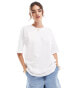 ASOS DESIGN oversized t-shirt with cherry disco balls in white