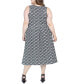 ფოტო #3 პროდუქტის Plus Size Midi Length Sleeveless Pocket Dress