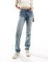 Фото #5 товара ONLY Tall Jaci mid rise straight leg jeans in tint