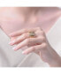 ფოტო #5 პროდუქტის RA 14K Gold Plated Round Cubic Zirconia Wide Cocktails Ring