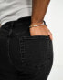 ASOS DESIGN Curve slim fit comfort mom jeans in washed black