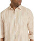 ფოტო #3 პროდუქტის Men's Stripe Relaxed Fit Linen Shirt