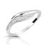 Elegant silver ring with zircons M00210