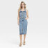 Фото #1 товара Women's Denim Midi Dress - Universal Thread