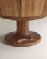 Acacia wood fruit bowl with stand