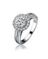 Фото #1 товара Sterling Silver Cubic Zirconia Circle Solitaire Ring