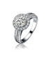 ფოტო #1 პროდუქტის Sterling Silver Cubic Zirconia Circle Solitaire Ring