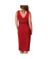 Фото #3 товара Платье женское G-III 4Her by Carl Banks красное "Training V-Neck Maxi Dress"