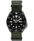 Men's Automatic 5 Sports Green Nylon Strap Watch 42.5mm