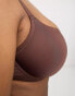 ASOS DESIGN Curve microfibre moulded t-shirt bra in brown