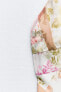 Фото #6 товара Платье с деталью из контрастной полупрозрачной ткани и принтом ZARA