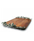 Фото #1 товара Wood Serving Tray with Pewter Song Bird Handles