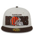 ფოტო #3 პროდუქტის Men's Stone, Brown Cleveland Browns 2023 NFL Draft On Stage 59FIFTY Fitted Hat