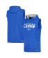 Фото #1 товара Men's Blue Detroit Lions Captain Tri-Blend Sleeveless Hoodie T-shirt