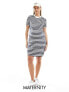 Фото #1 товара Vero Moda Maternity mini t-shirt dress in navy and white stripe